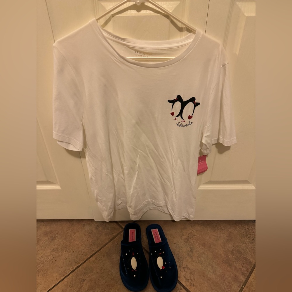 Kate Spade Xl tshirt and Slippers